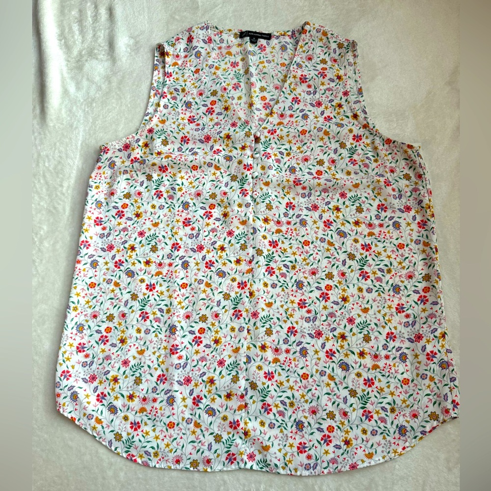 Adriana Papell floral sleeveless top size M